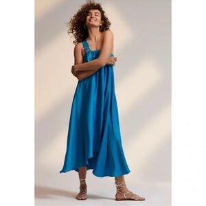 NWT LET ME BE ONE-SHOULDER VIBRANT MIDI DRESS From Anthropologie